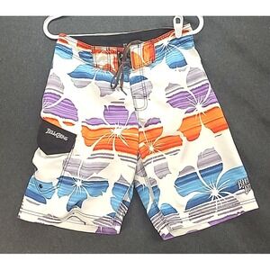 Billabong Swim Trunks Mens 29 White Floral Surf Board Shorts Christmas‎ Cruise
